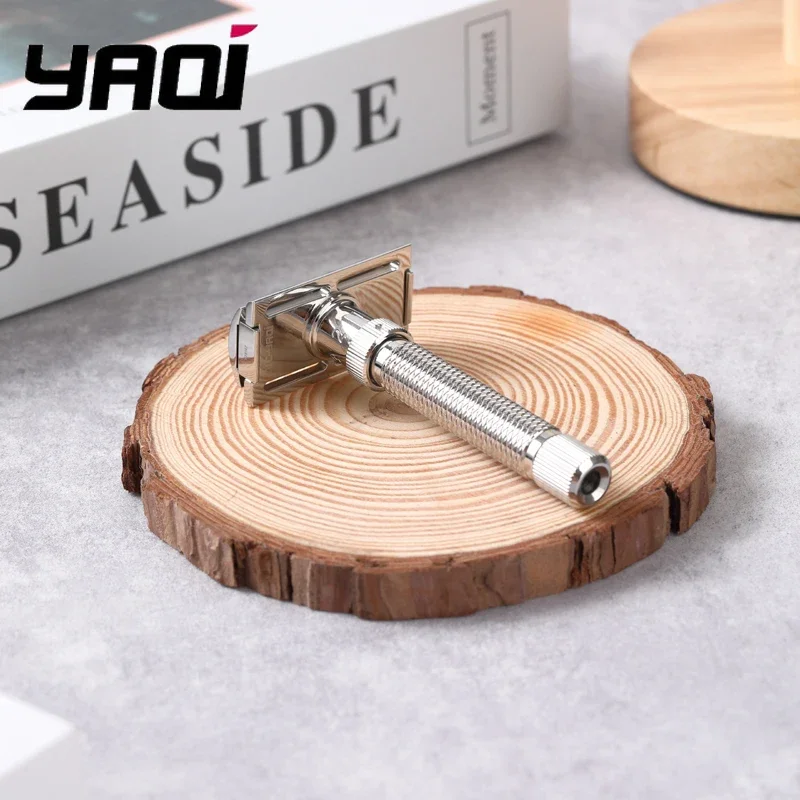 Yaqi 2025 جديد رجالي ألتيما الفولاذ المقاوم للصدأ قابل للتعديل جودة عالية سلامة الحلاقة ريترو موضة متقدمة المحمولة السفر الحلاقة