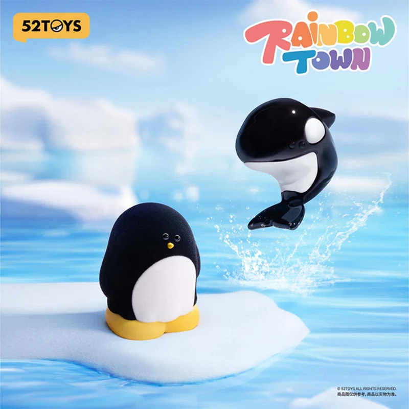52 juguetes Rainbow Town caja ciega lindos animales blancos y negros serie Panda vaca muñeca de juguete de moda adornos divertidos de escritorio regalos para amigos