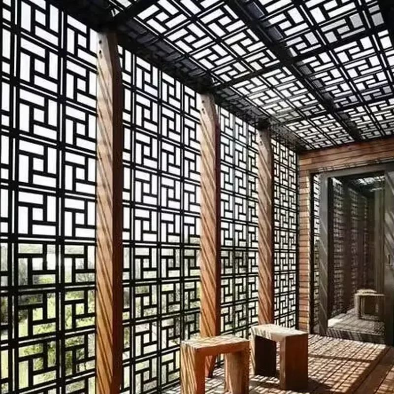 Coated Panel White Fabric Room Divider Folding Privacy Screens Outdoor Art Deco Design Aluminum Metal Frame