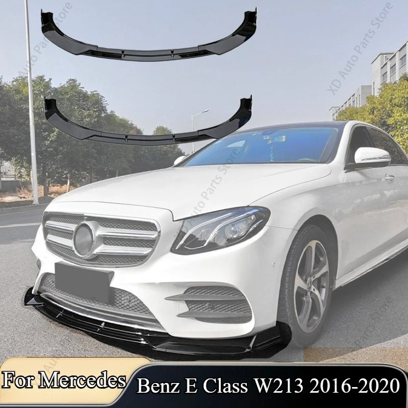 

Накладка-спойлер на передний бампер для Mercedes-Benz E-класса W213 2016-2020, нижний обвес, диффузор, сплиттер, тюнинг, защитные аксессуары