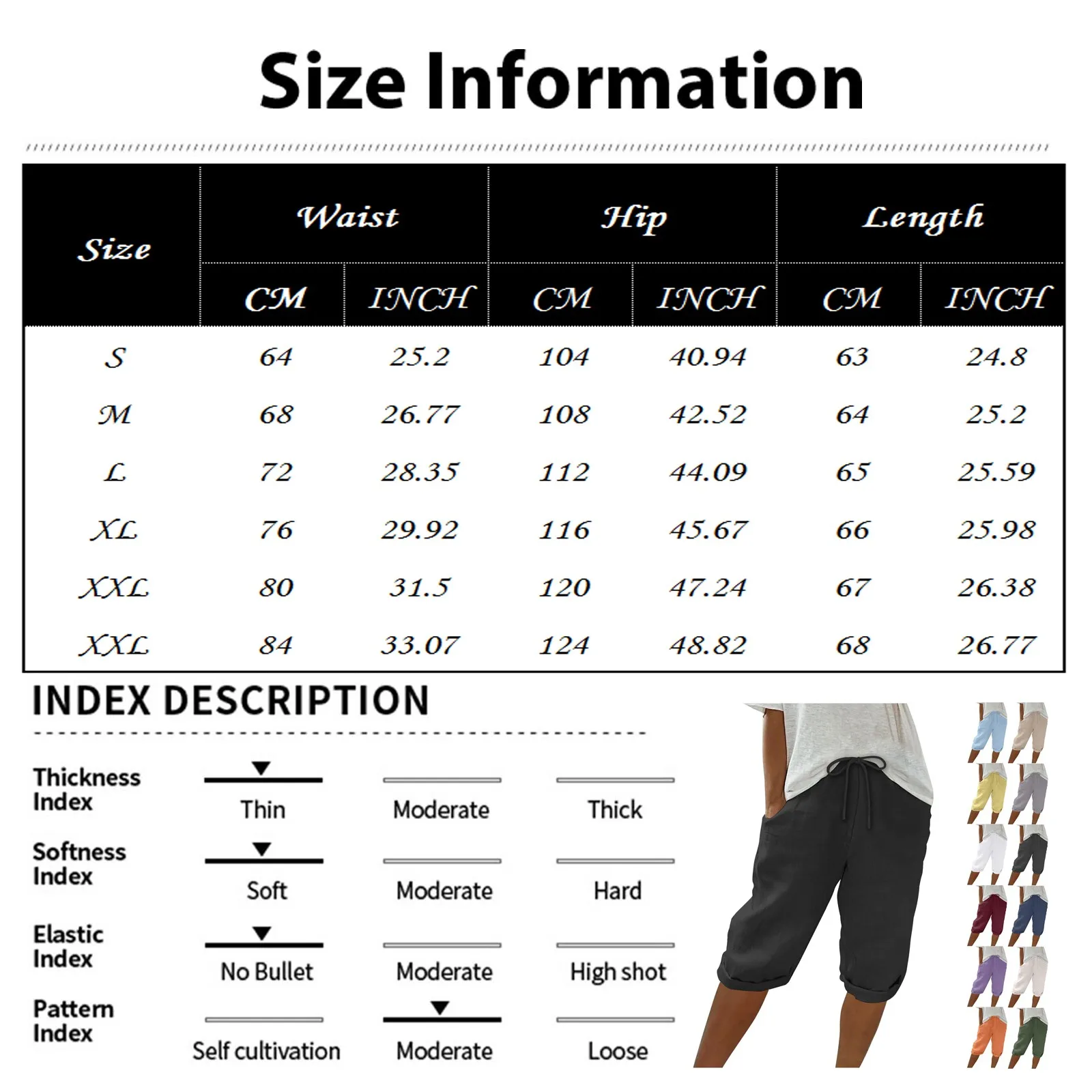 Women Loose Shorts Solid Color Summer Ladies Drawstring Short Pants High Waist Streetwear Half Pant For Female