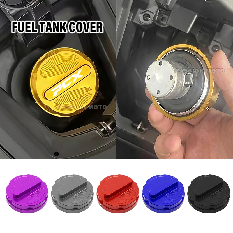 Motorcycle Fuel Tank Cover Petrol Box Cap For Honda PCX 125 150 160 200 EV HP MPG PCX160-CBS 2018 2019 2020 2021 2022 2023 2024
