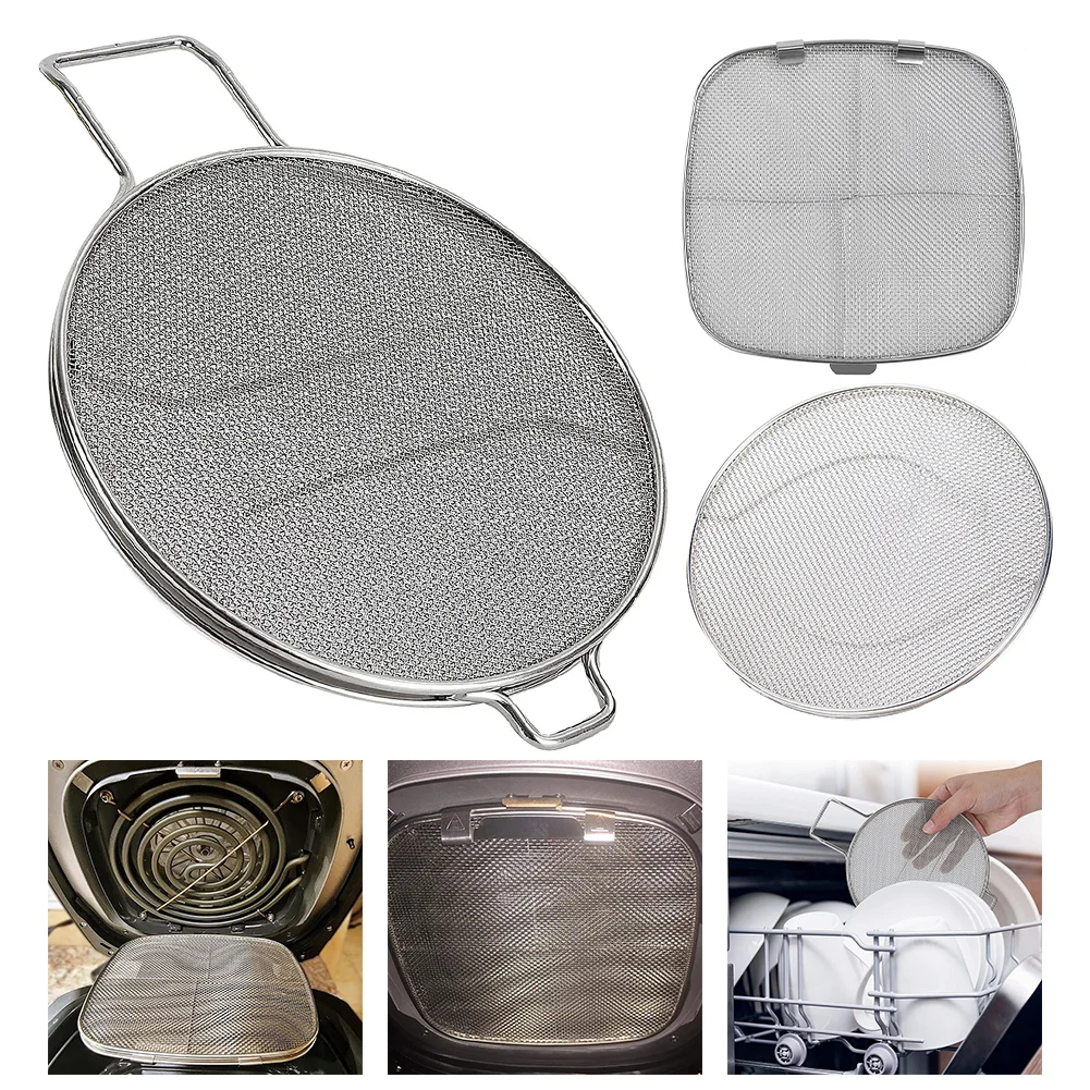 Air Fryer Parts Splatter Shield Reusable Cooking Tool 304 Food-grade Material Heat-resistant Design Barbecue Square
