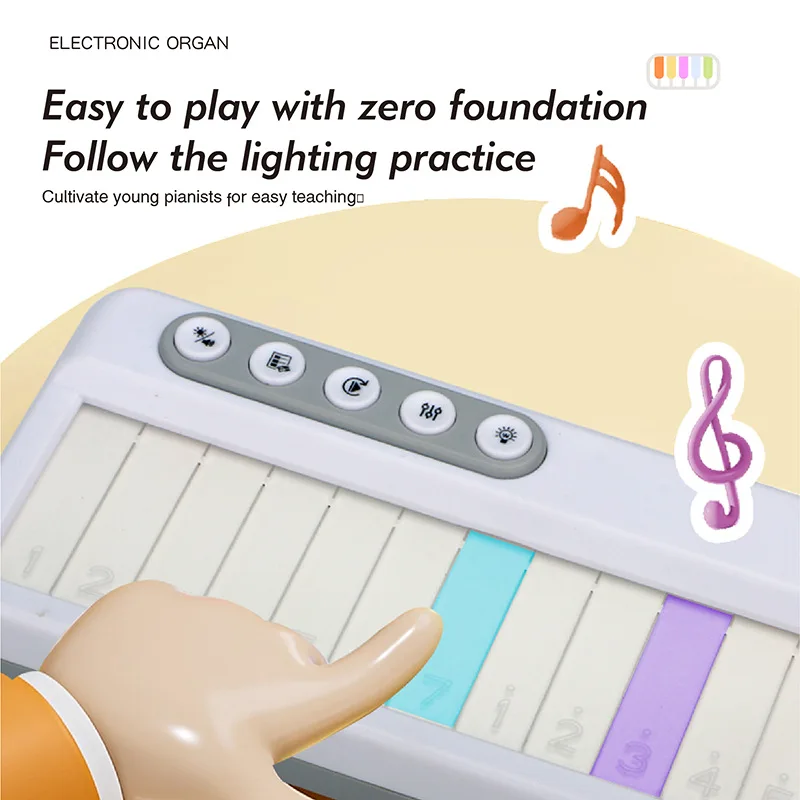 カラースクリーンタッチ電子ピアノミニポータブルおもちゃピアノ啓蒙音楽パズル早期教育子供ピアノ女の子のおもちゃ