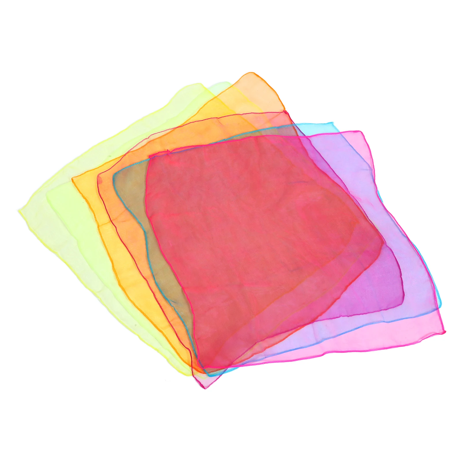 12 قطعة وشاح الرقص الأوشحة اللعب الملونة للأطفال الصغار أداء الاطفال خدعة الحرير الرقص الأطفال آلة موسيقية