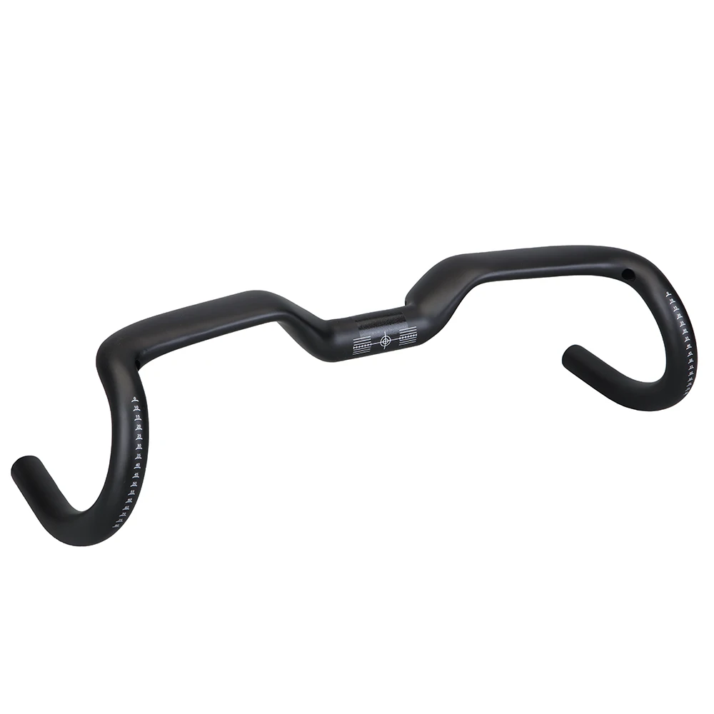 2024 Gravel-Griff 14 ° Carbon-Fahrradlenker Aero-Lenker Drop-Lift Rennradlenker mit internem Kabelzug und festem Zahnrad – Detail 3