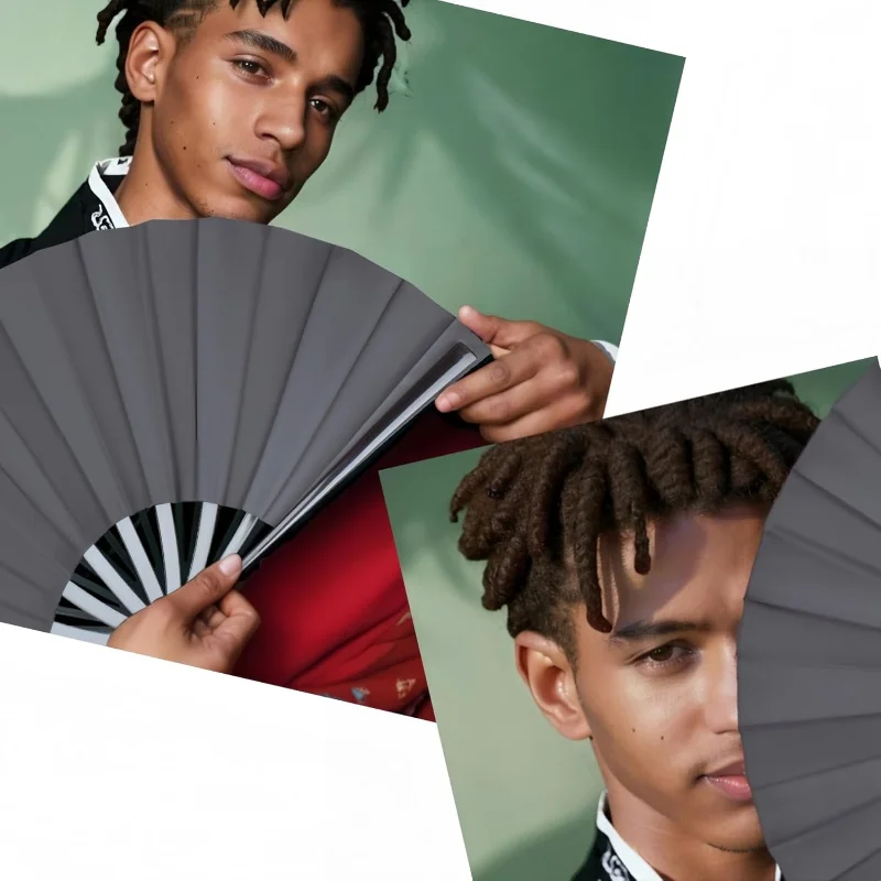 ABYP Clacking Fans For Line Dancing 6PCS Large Chinese Folding Fans With Fan Sleeves, Boots On The Ground Hand Fans Bulk