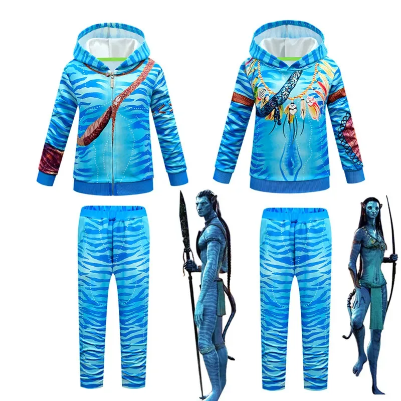 

Avatars Costume for Kids Cosplay Alien Children Boy and Girl Avatar The Way of Water Christmas Halloween and Masquerade Party