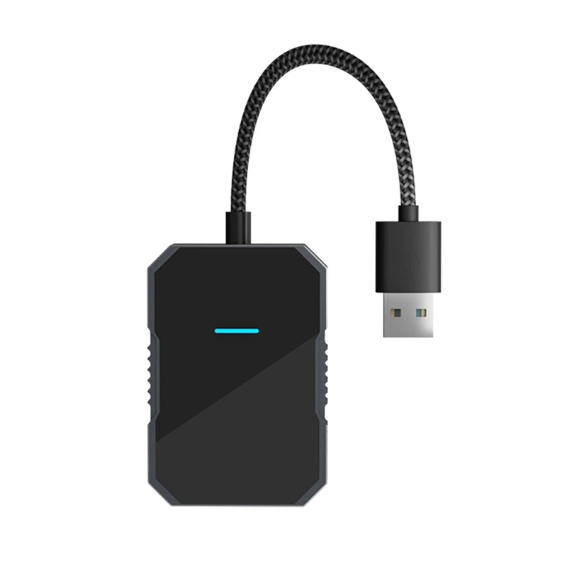 

Беспроводной адаптер Carplay для Apple/Android Автоадаптер 2-в-1 Type-C/USB Plug&Play, проводной Carplay
