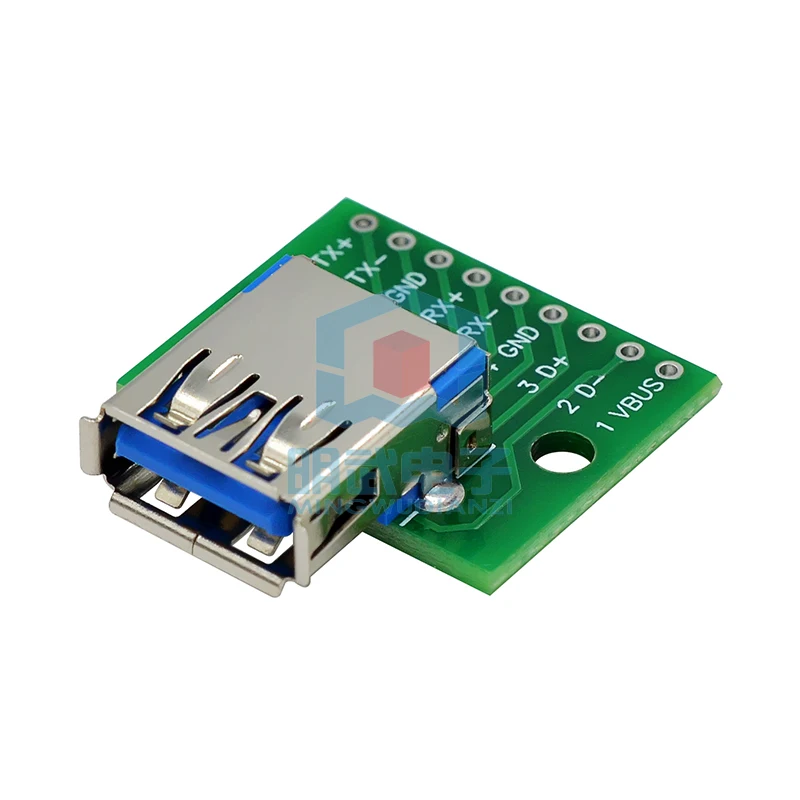 USB 3.0 DIP Module Flat To Direct Plug AdApter Female Socket Conversion Board 2.54
