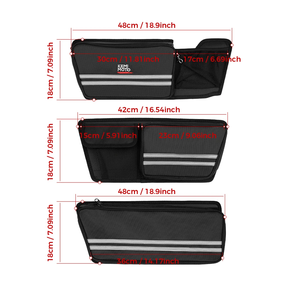Saddlebag Tour-Pak Organizer Tool Storage Bag For Touring Street Glide Road King Road Glide Electra Glide Motorcycle Storage Bag
