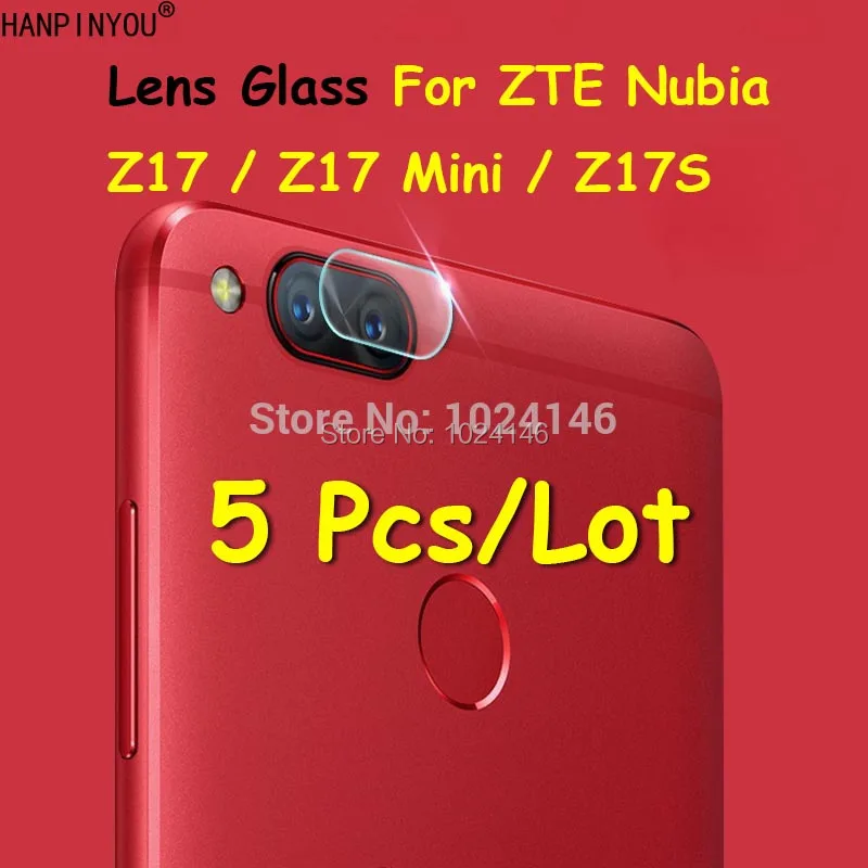 5 Pcs / Lot For ZTE Nubia Z17 / Z17 Mini / Z17S Ultra Thin Clear Back Camera Lens Protector Soft Tempered Glass Protective Film