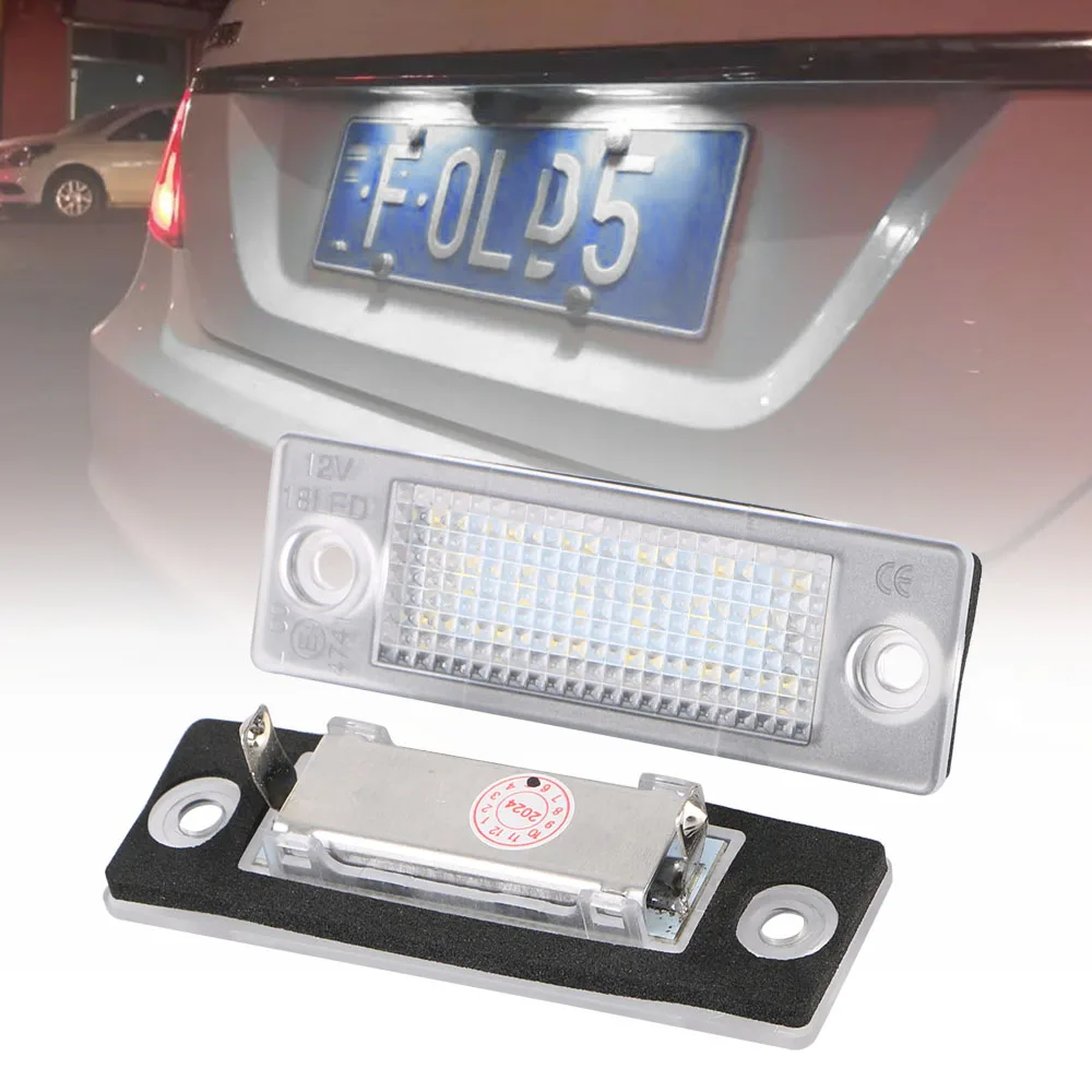 For VW Passat LED license plate light Auto Accessories With built-in decoder Car License Number Plate Lamps 2Pcs