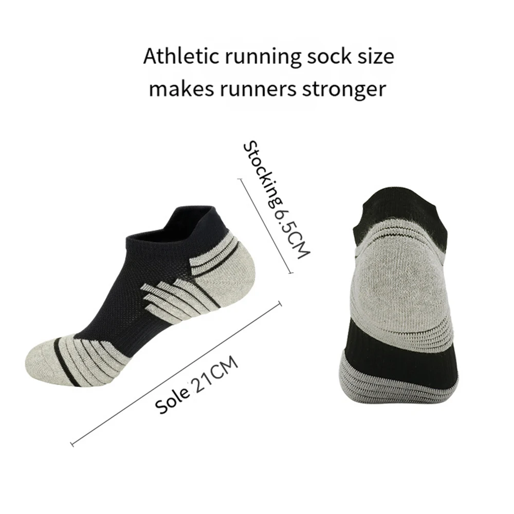 Marathon running socks men\'s towel bottom thickened anti slip fitness short sports socks running socks for men and women