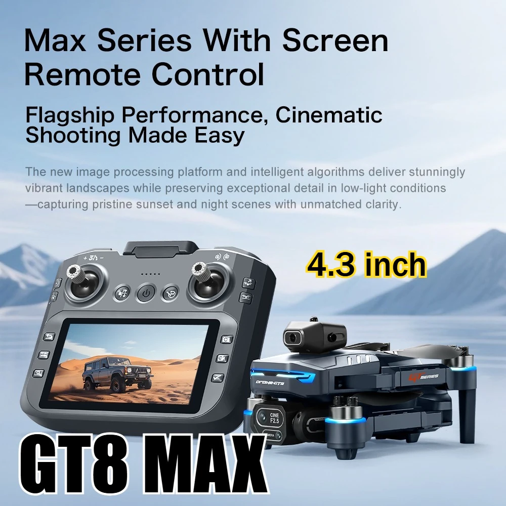 

GT8 upgraded version 4.3 screen controller brushless optical flow positioning ultra clear image transmission with camera hd 4k