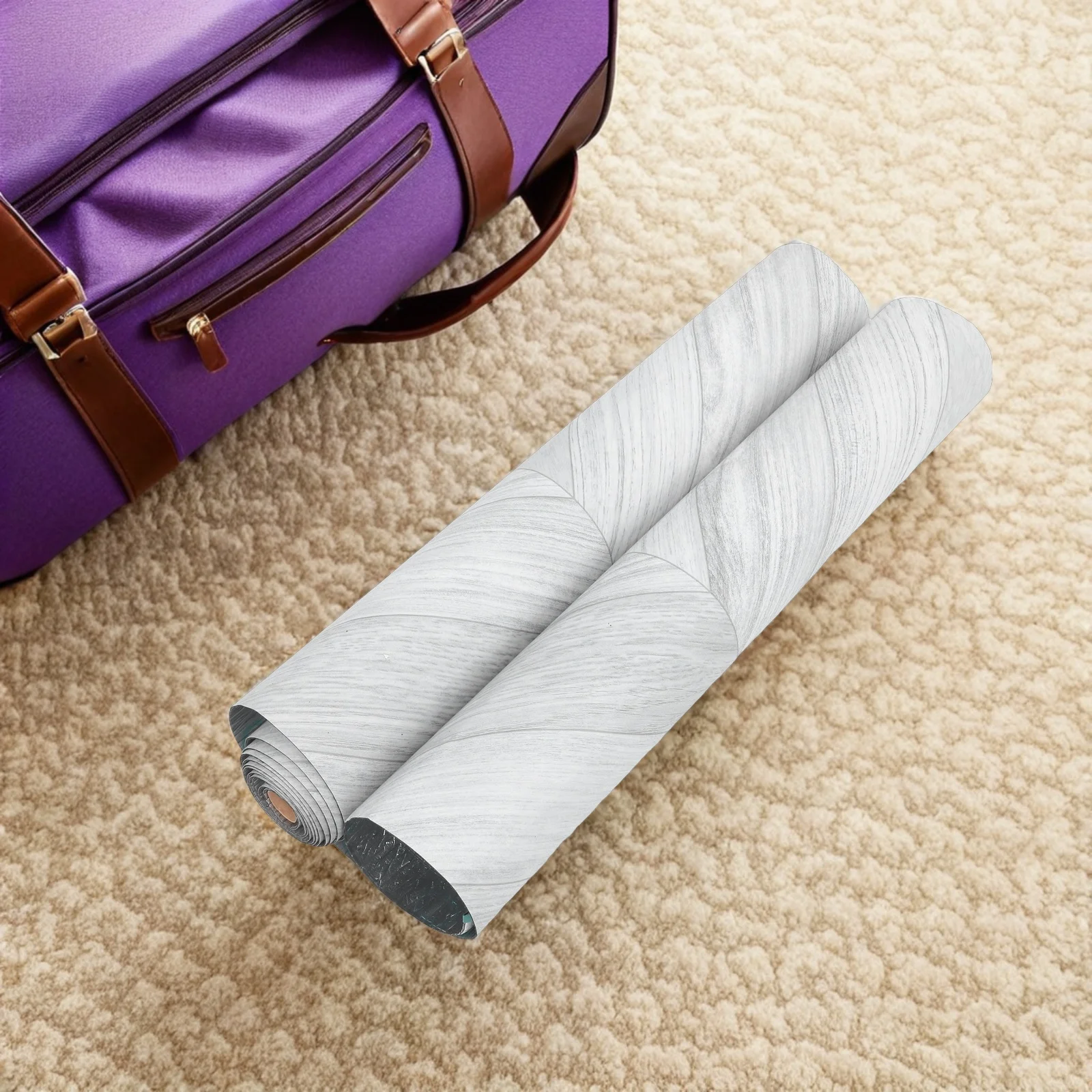 1 Roll Self-Adhesive Pvc Flooring Wood Pattern Waterproof Wear-Resistant Diy Slip-Resistant For Home Office Supermarket
