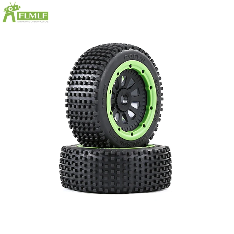 Rubber Small Nail Wheel Tyre Assembly with Beadlock Ring Kit for 1/5 Losi 5ive T ROFUN ROVAN LT KMX2 BAJA 5S SLT V5 Rc Car Parts