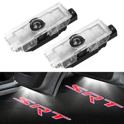 Red SRT Logo Projectors For Dodge Door Light 2pcs SRT Ghost Shadow Light LED Welcome Light For Dodge SRT 2013-2019 Car Styling