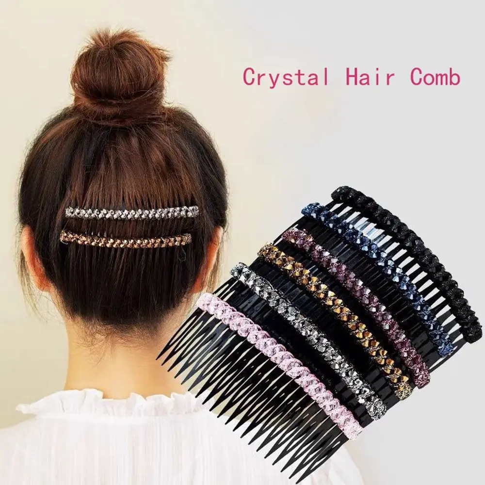 Vintage élastique pour queue de cheval pour filles strass épingles à cheveux cristal pinces à cheveux femmes peigne à cheveux coréen Barrettes fille frange pince