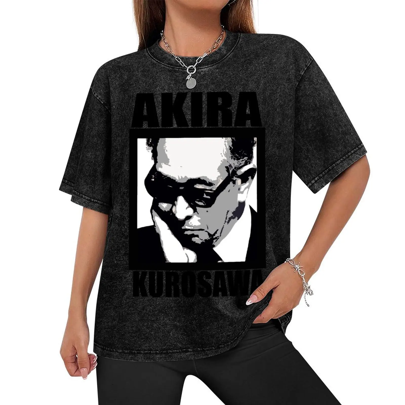 Akira Kurosawa T-Shirt oversized graphic tee cute tops blue lock outfits for men