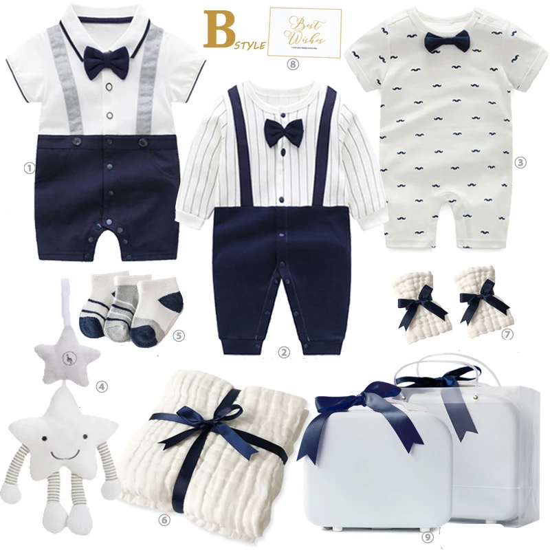 

Unisex Neutral Newborn Baby Clothing Sets Fleexe Cotton Shorts with Short Sleeves Soft Comfortable 0-1 Year Babies Summer Wear