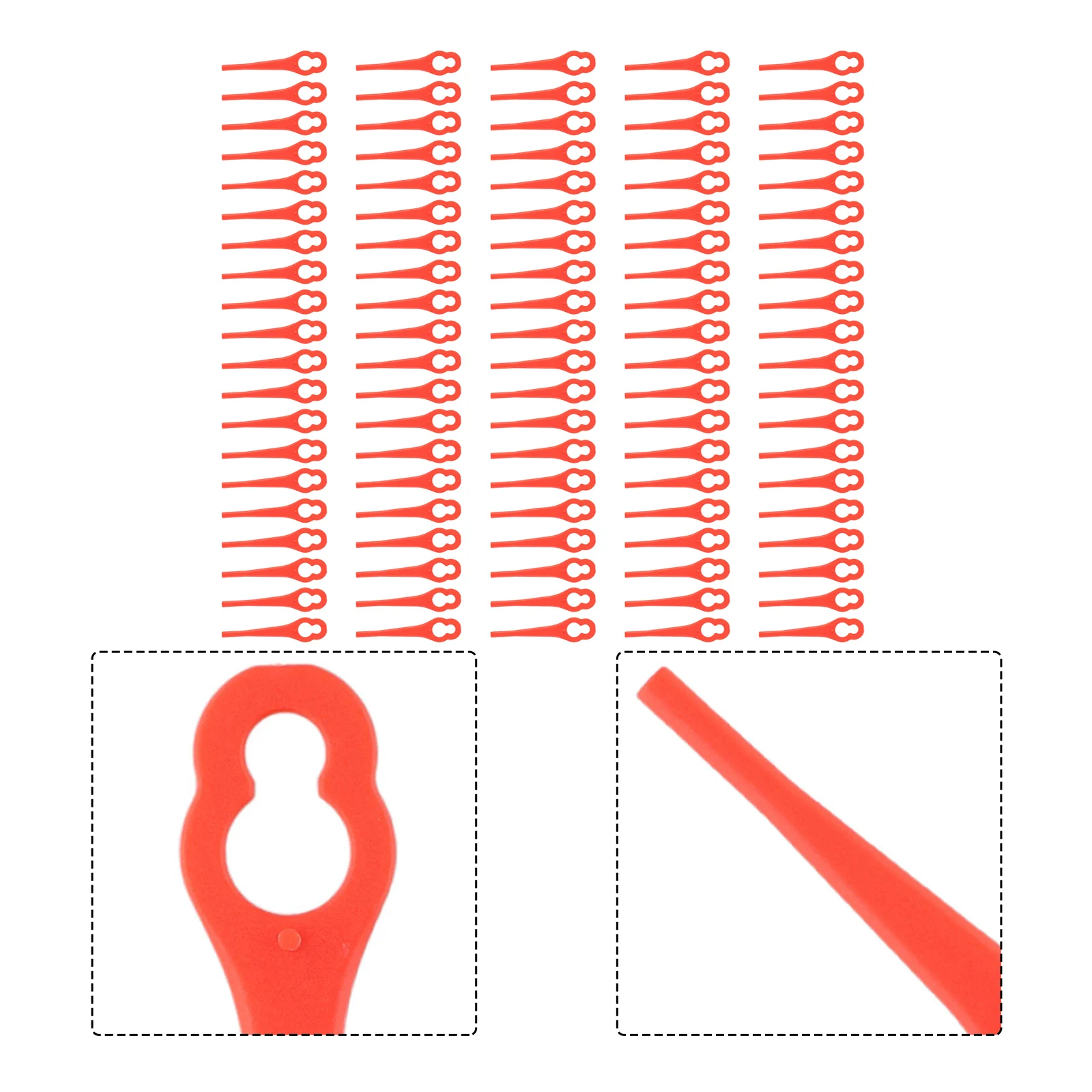 Plastic Blade Upgrade Your Lawn Care Routine with 100 New Trimmer Blades Compatible with For Ferrex & Aldi FAR 20 1