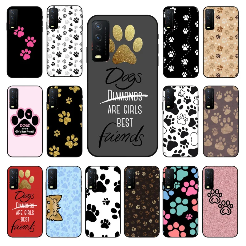 Dog paw Phone Case for VIVO V21E V21 V23 V23E V2109 Y53S Y33S Y55 Y76 Y31 Y21 Y72 Y01 Y21S Y11S