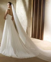 Real Image White Ivory Wedding Veil two-layer Soft Tulle Bridal Veil Head Veils Wedding Accessories with Comb 3