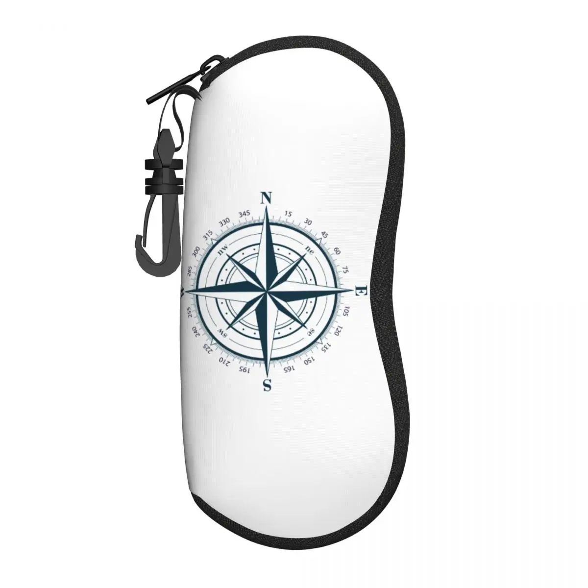 Custom Nautical Compass Shell Eyeglasses Protector Cases Cute Sunglass Case Anchor Boat Glasses Bag