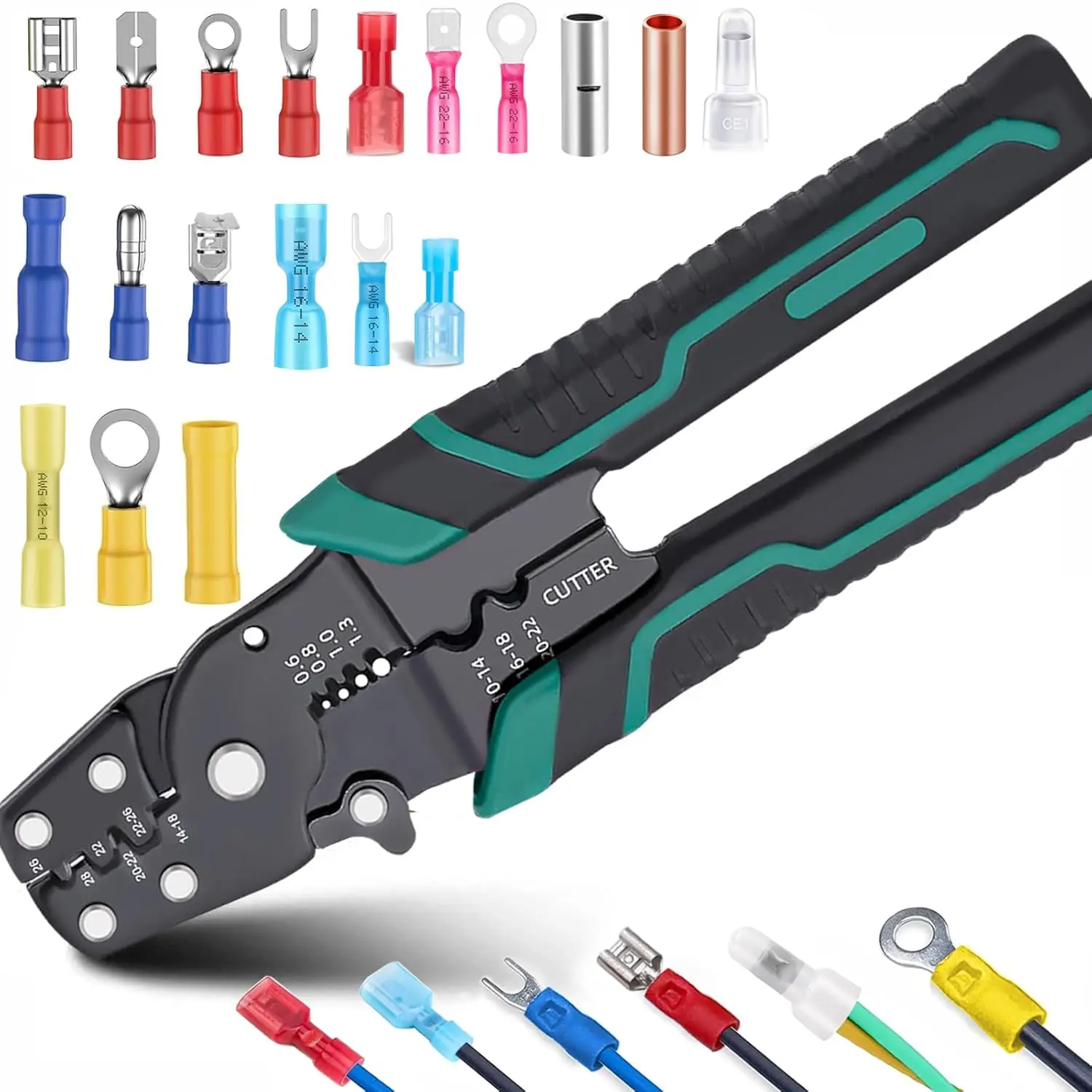 Multi-Function Mini Electric Terminal Crimping Pliers With Wire Stripping Cutting Hand Crimping Tool Multiple Connector