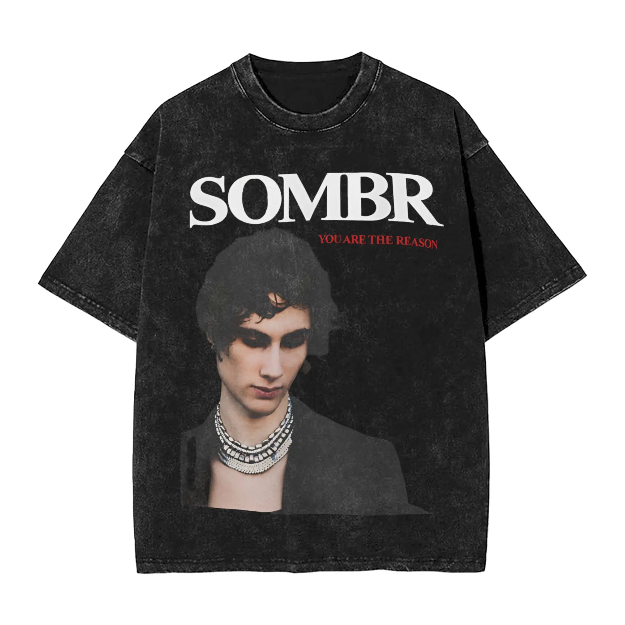Sombr Youare The Reason World Tour 2026-2027 Accessories Washed T Shirts Men Women Streetwear Hip Hop T-Shirt
