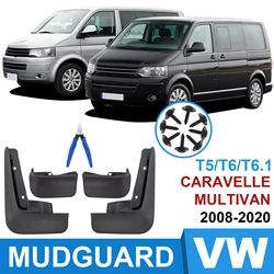Mudflaps For Volkswagen Transporter T5 T6 Caravelle Multivan 2008-2021 Car Fender Mud Guard Cover Splash Flaps Auto Mudguard