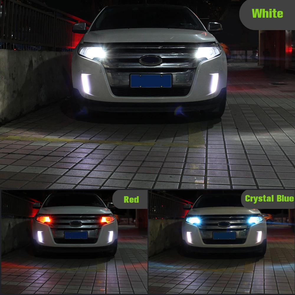 2pcs LED Daytime Running Light P13W Canbus No Error DRL Bulb Lamp For Nissan Leaf ZE0 2010 2011 2012 2013 2014 2015 2016