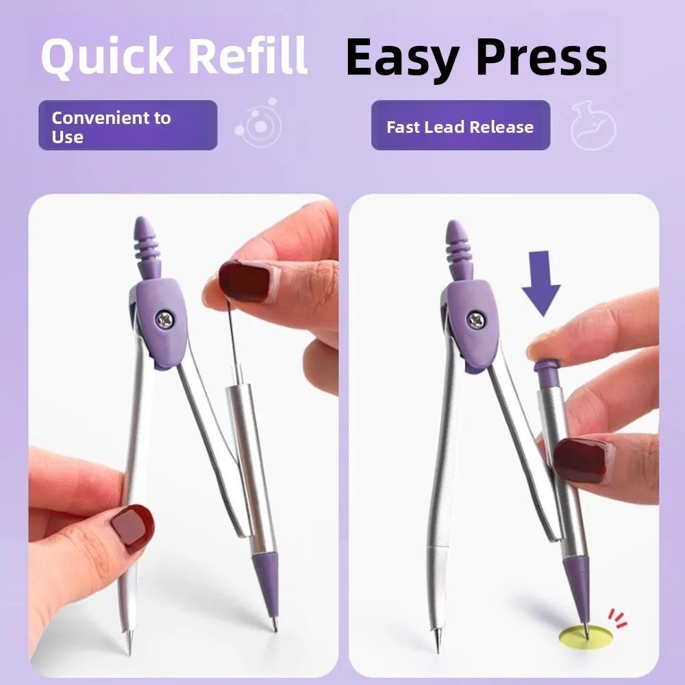 Conjunto de bússola e régua multifuncional, 8 peças, régua triangular, régua reta, conjunto de régua de estudante, transferidor, régua de medição