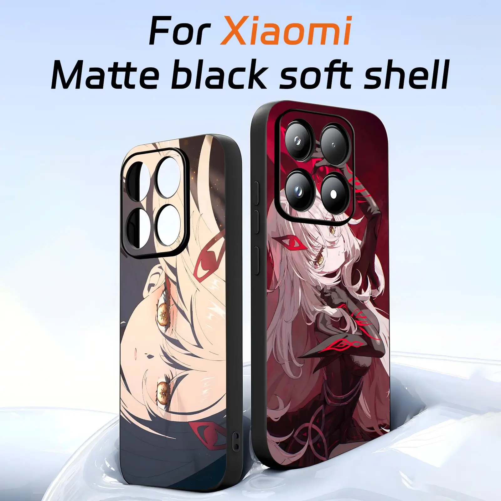 Чехол для телефона Genshin Impact Ronova для Xiaomi 17 15 14 13 12 11 T Ultra Pro, мягкий черный противоударный чехол