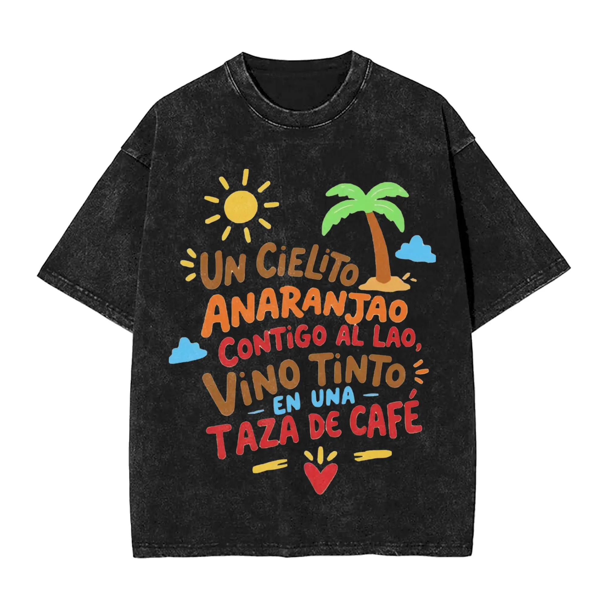 Rawayana ¿Donde Es El After? 2026 Album Accessories Washed T Shirt for Men Women Streetwear Hip Hop T-Shirt