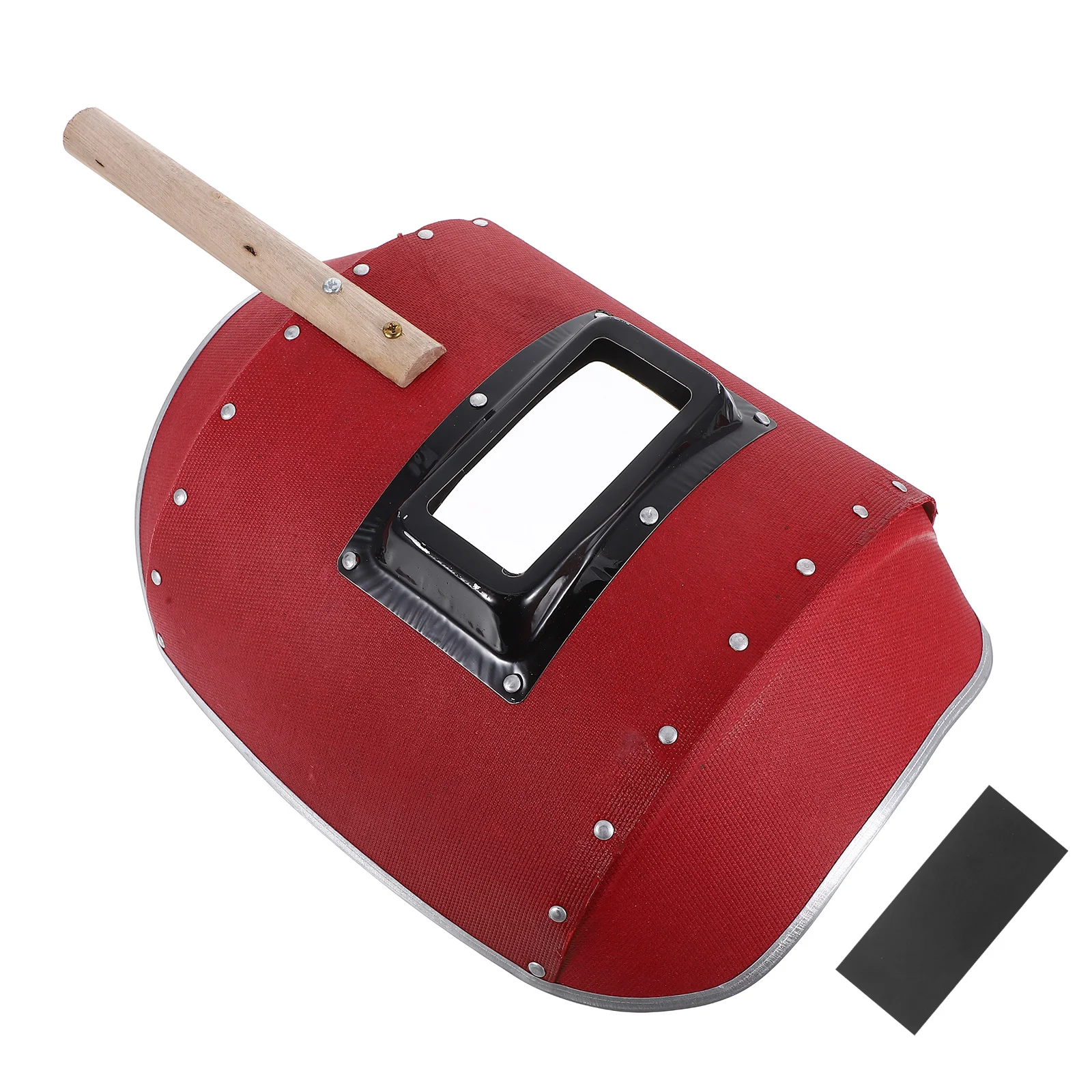 

Face Mask Handheld Reusable High Transparency Lens Aluminum Wood Paper Construction Sparks Intense Light Protection Welder