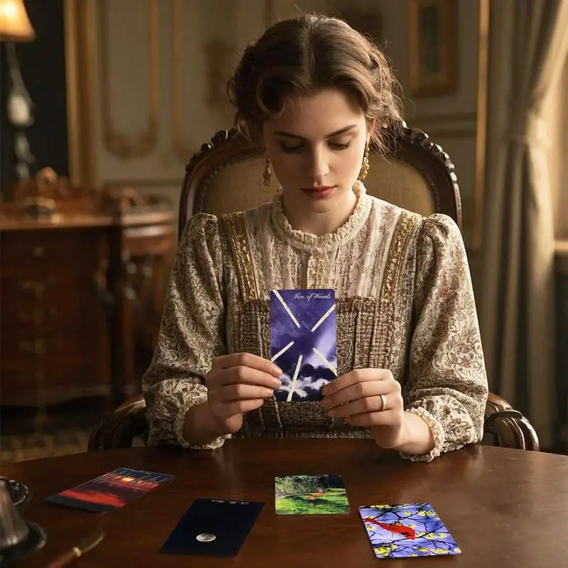 78 cartas de tarô com significados, tarô clássico criativo, jogos de tabuleiro para adultos, brinquedos de festa reutilizáveis para adultos, jogos de tabuleiro para família