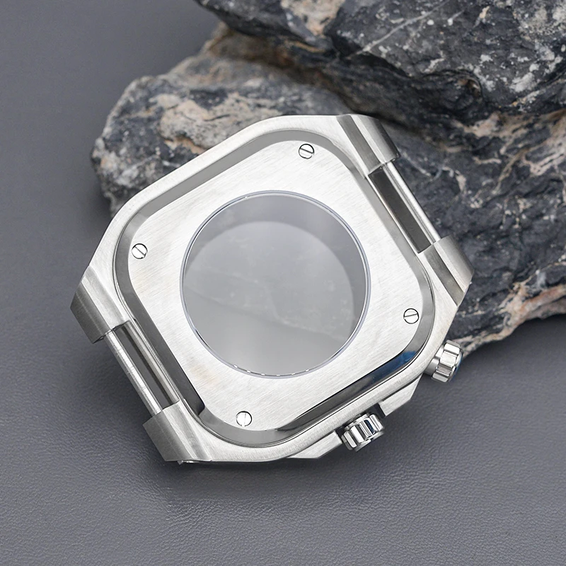 New Design Square Watch Case Fit Japan Seiko NH35 NH36 4R 7S Automatic Movement 316L Stainless Steel Sapphire Glass 150M Water