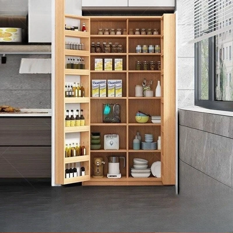 

Solid wood kitchen side cabinet Multifunctional locker Snack cabinet