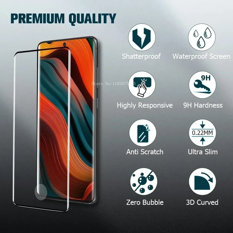 4 piezas de vidrio templado curvo para Samsung Galaxy S25 S24 S23 S22 S21 Ultra Plus S21 S20 S10 Note 20 10 S8 S9, protector de pantalla de vidrio 6