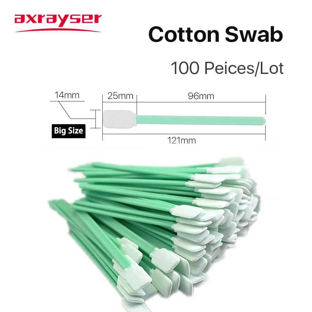 

100pcs Cotton Micro Swab Industry Nonwoven Anti-static Dust Off for Lens Protective Window Fiber Laser Head Cleaning Tools