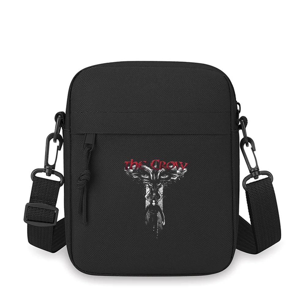 Dark figure eyes face black Men Crossbody Bag Single Shoulder Women Cartoon Anime Film Printing Design Unisex