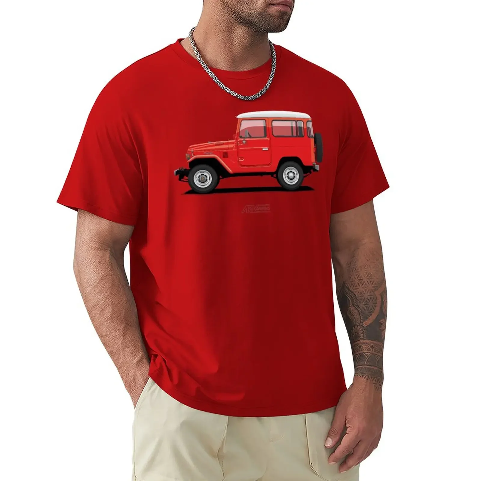 Land Cruiser FJ40 HardTop Red T-Shirt new edition Aesthetic clothing graphics men graphic t shirts