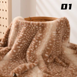 50*160cm High-grade Imitation Mink Printing Fur Fabric Plush Fur Fabric For Diy Sewing Garment Doll Clothes Carpets Photo Props