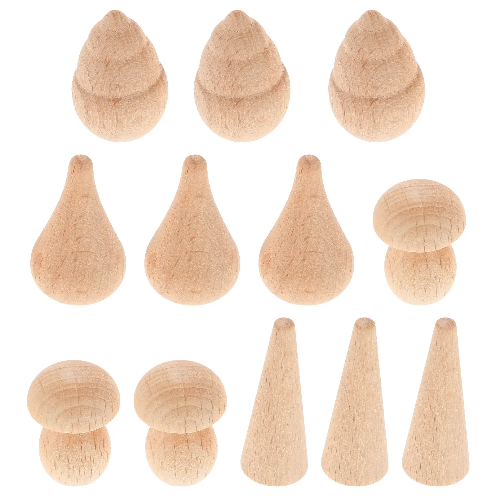 

12Pcs DIY Wooden Craft Decorations Preschool Kids Painting Drawing Creative Educational Play Activity Graffiti Art Adornment