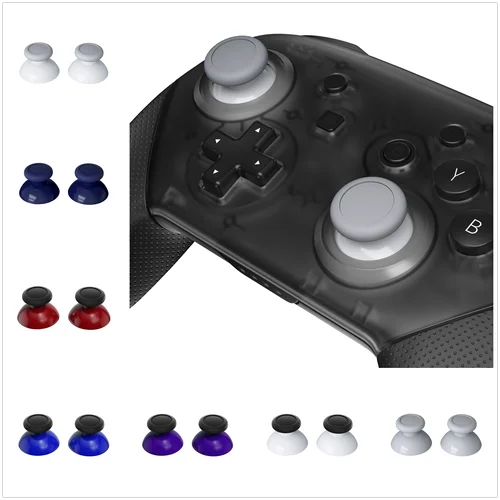 Thumbsticks de joystick de dos colores eXtremeRate analógicos con destornillador Phillips para controlador Nintendo Switch Pro - 12 colores