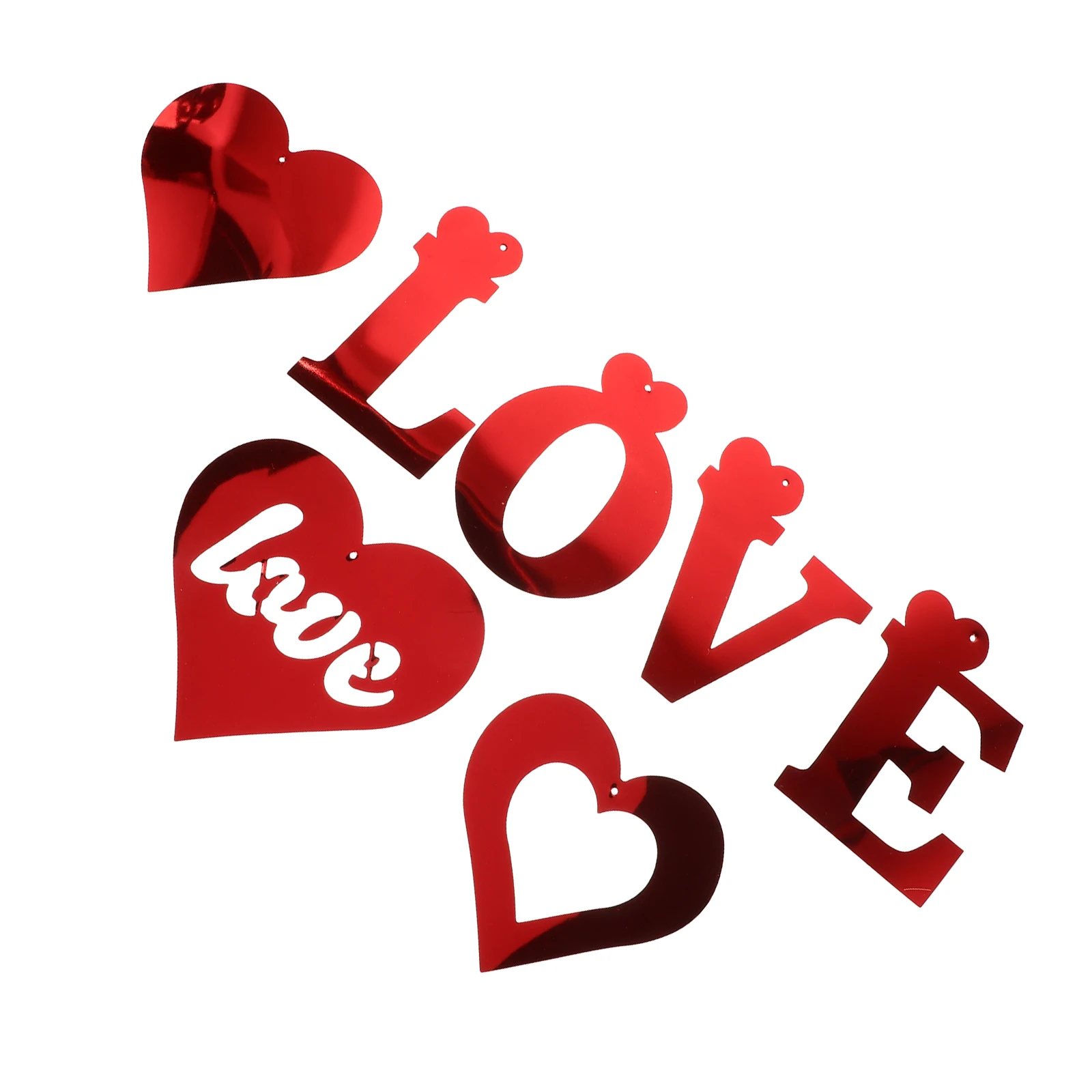 

Valentines Day Heart Hanging Decor Spiral Hollow Love naments PET Material Wall Door Car Gift Classroom Decorations Heart Shape