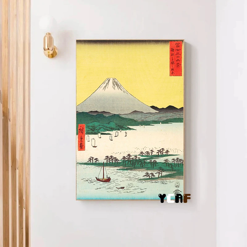 Japanese Vintage Landscape Fine Art Poster Canvas Prints Vintage Japanese Wall Art Decor Japanese Fine Art Aesthetic Decoration