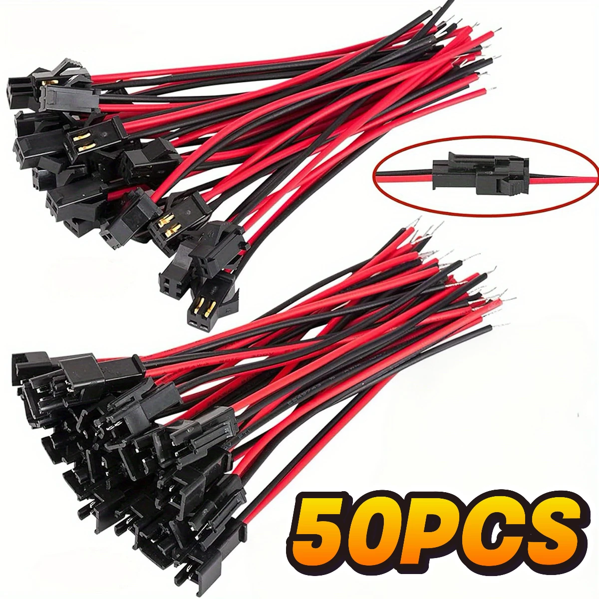 10 Paren Snelle Kabelconnector JST SM 2 Pinnen, Stekker Mannelijk-Vrouwelijk, Lengte 10 cm, Terminaladapter 2-Richtingen, Eenvoudige Montage voor LED-stripJST SM connector Kabelconnector